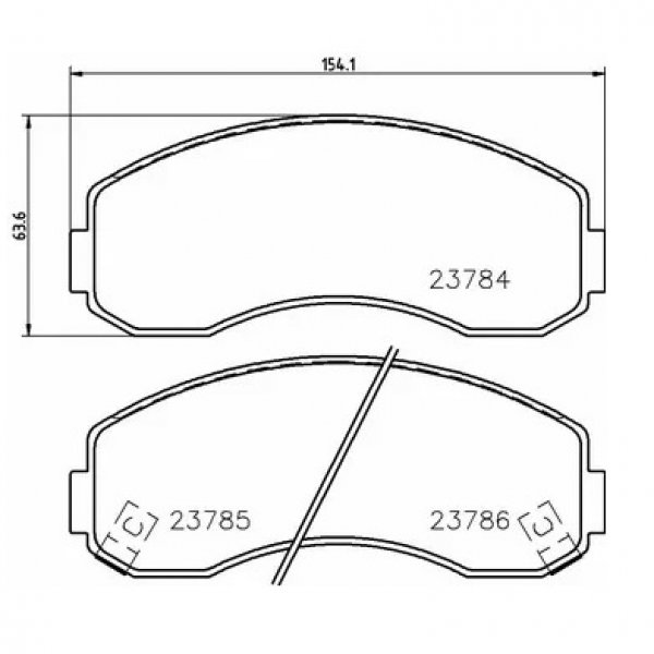 Колодки тормозные передние Nisshinbo NP-6004