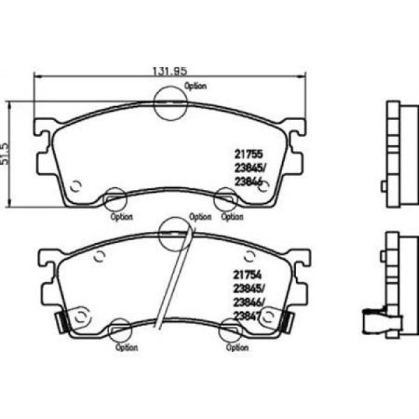 Колодки тормозные передние Nisshinbo NP-5003 (PF5239) 