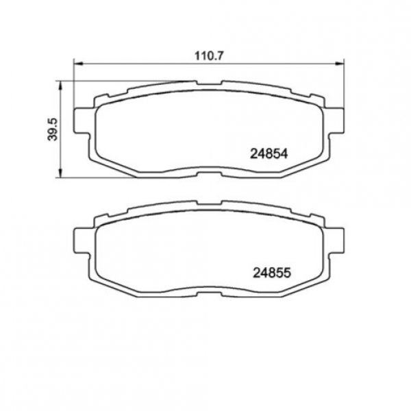 Колодки тормозные задние Nisshinbo NP-7013 (PF-7611) 