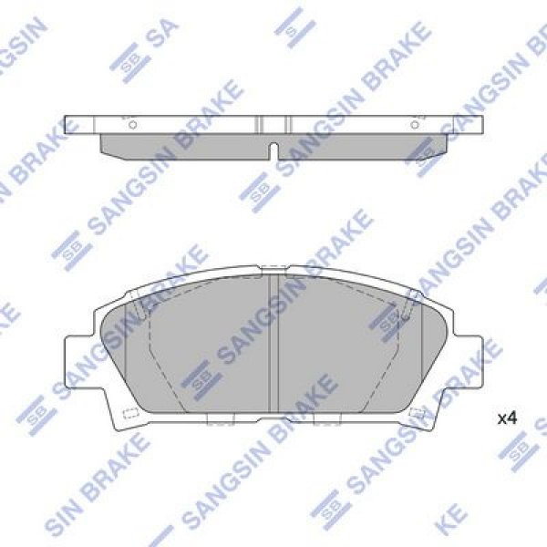 Колодки тормозные передние Sangsin SP-1466 (NP1077,PF1267,D2145)