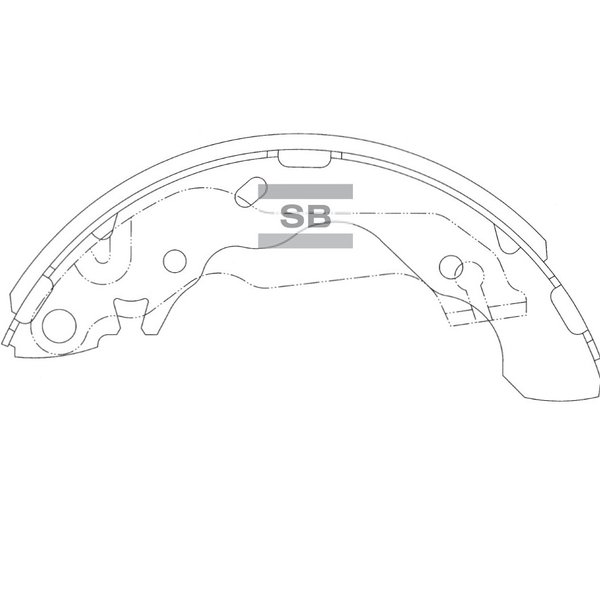 Колодки тормозные задние Hyundai Elantra 2.0l 00/01- Matrix 1.6l барабан Sangsin SA062