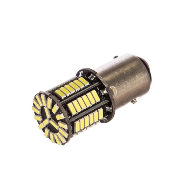 Лампа св/д BAY15d S25 (P21/5W) 12V 66 SMD диодов 2-конт Белая