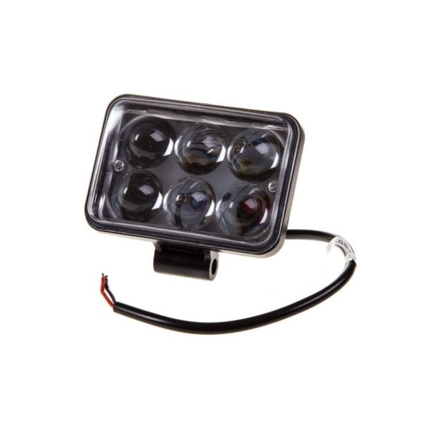 Фара светодиодная OFF ROAD 110*75(90)*60мм прямоугольная 12V/24V 18W 6000К SKYWAY 6 диодов Дальний с