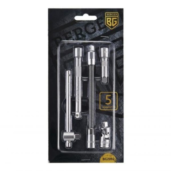 Набор удлинителей 1/4 5 предметов BERGER BG2092