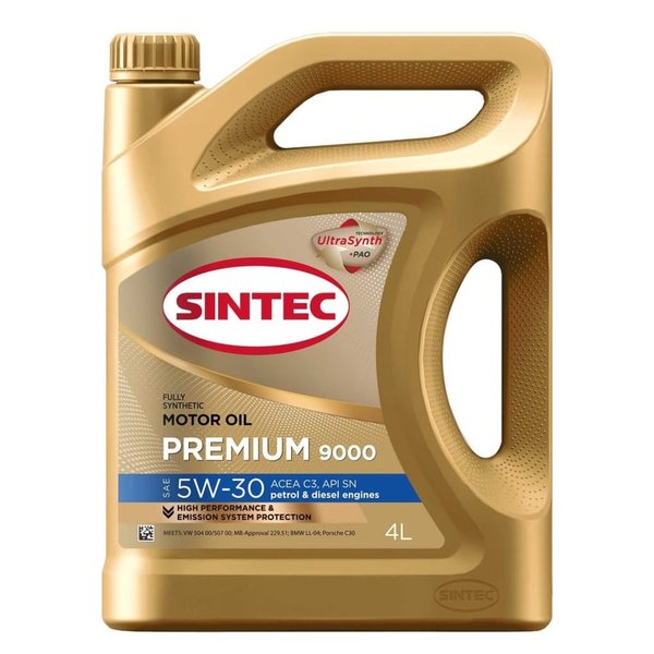Масло моторное Sintec Premium 9000 5W30 SN/C3 4 