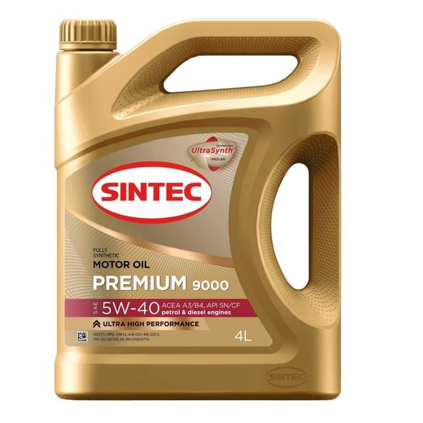 Масло моторное Sintec Premium 9000 5W40 SN/CF 4 