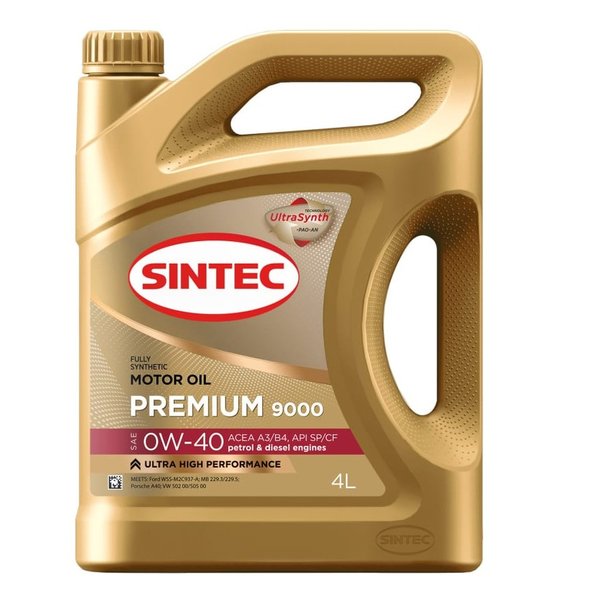 Масло моторное Sintec Premium 9000 0W40 SP/CF 4 