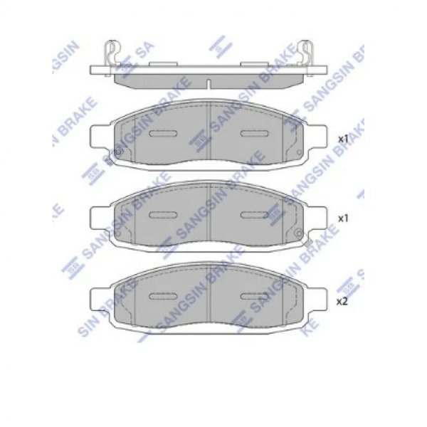 Колодки тормозные передние Nissan D1060-ZC0X7 Sangsin SP-1446 JA60 QX56 TA60