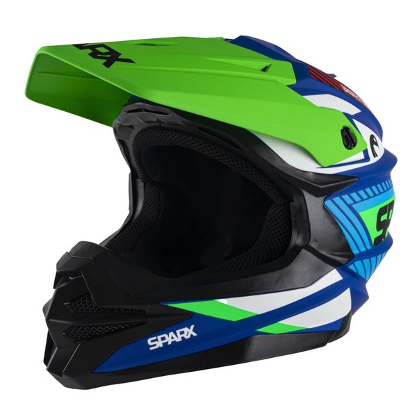 Шлем Sparx Fenix Gravity (JK-6803) сине-зеленый матовый XS