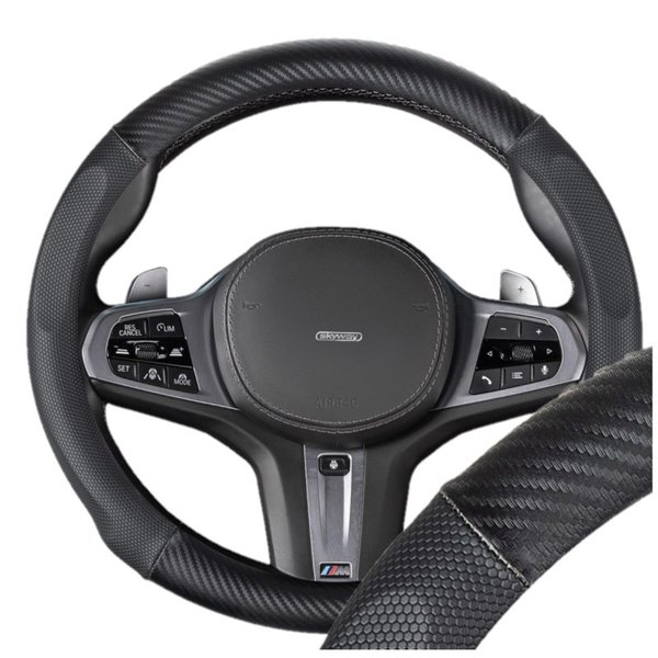 Оплетка SKYWAY Mix Carbon-3 M экокожа/ПВХ Черная