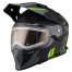 Шлем dual sport RSX Iceman (H331) Winter (желтые очки) черно-зеленый матовый (57-58 см) M