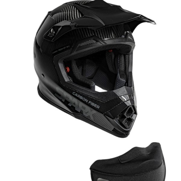 Шлем эндуро карбоновый SPARX Nix Carbon 3K (YK780) черно-серый XL