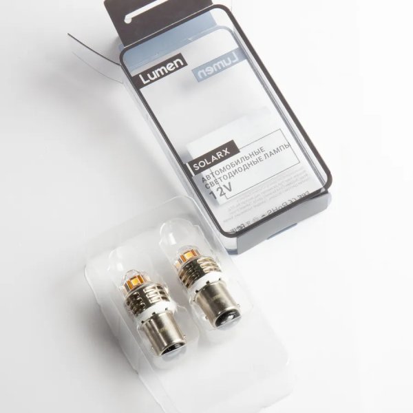 Лампа светодиодная BAY15D 12/24V(P21/5W) Lumen Drop D (белый свет) 2шт