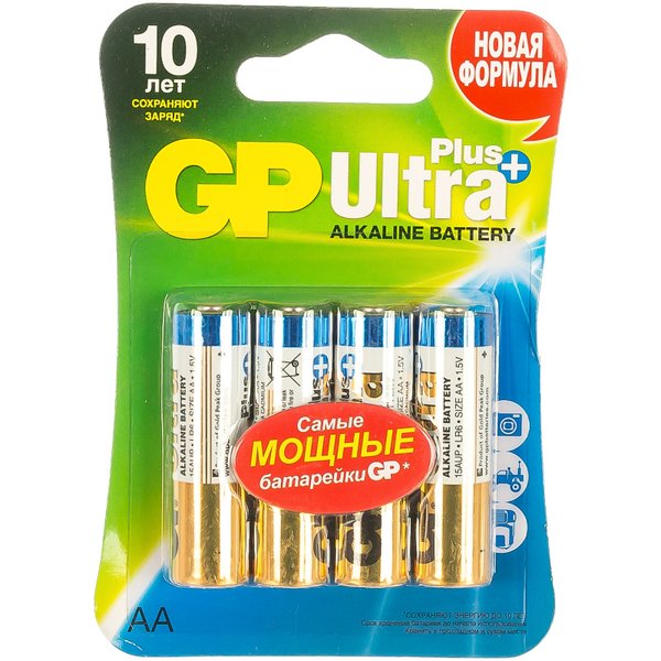 Батарейка GP Ultra Plus alkaline AA LR6 4шт