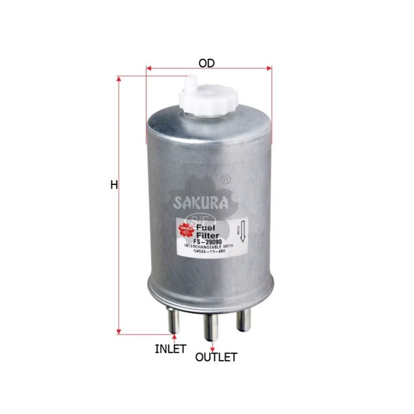 Фильтр топливный Sakura FS-18310 (16400-ES60C Оригинал Nissan)  Индонезия