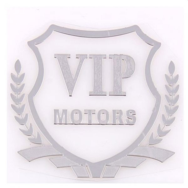 Шильдик металлопластик SW VIP MOTORS (Наклейка) 50*55мм